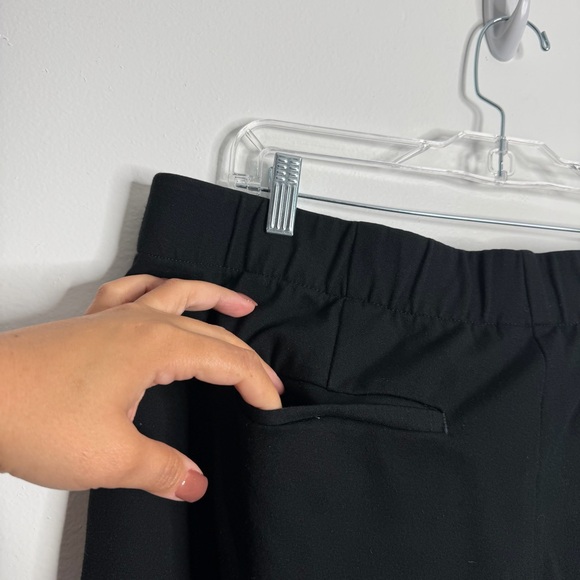 J. Jill Black Pintucked Ponte Slim-Leg Pants Pull On Stretch Large‎ Casual - Picture 10 of 10